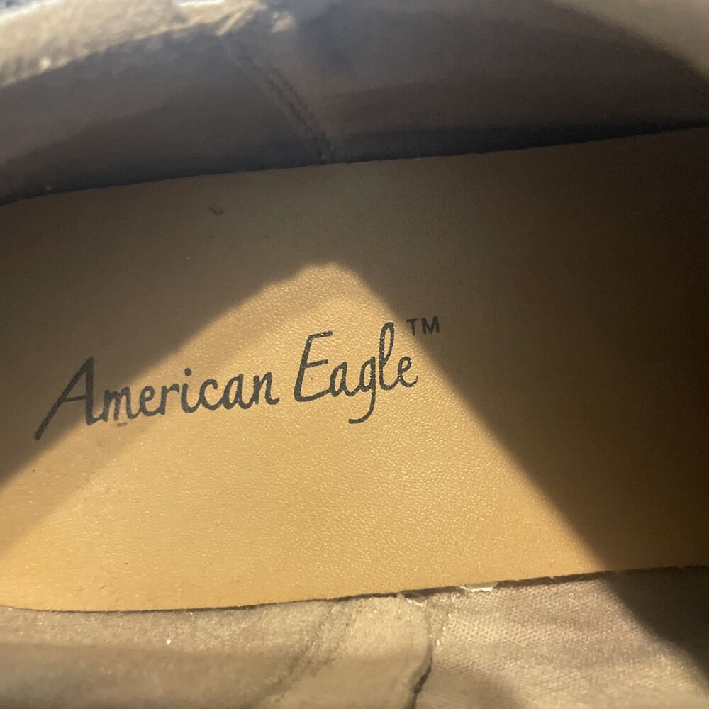 American Eagle Booties Women’s Size 12  Tan Faux Suede Low‎ Heel Ankle Boots Zip - Picture 12 of 15